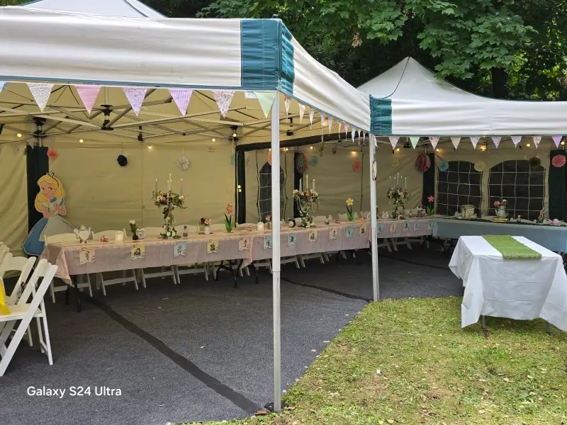 6m x 6m Hexagonal Mini Marquees – Nottingham: Swipe To View More Images