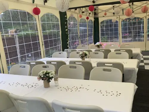 Elegant Backyard Wedding with Marquee Hire in Sheffield
