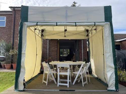 Mini Marquee Hire Creates a Stunning Setup for Julie and Andy in Doncaster