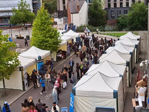 Supporting Birmingham City University Students' Union Annual Event with Premium Mini Marquee Hire